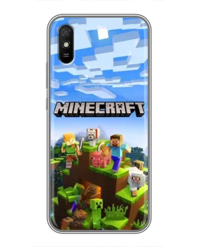 Чехол для Xiaomi Redmi 9A с картинкой «Minecraft классический мир»