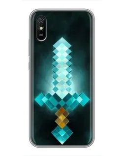 Чехол для Xiaomi Redmi 9A с картинкой «Алмазный меч неон»