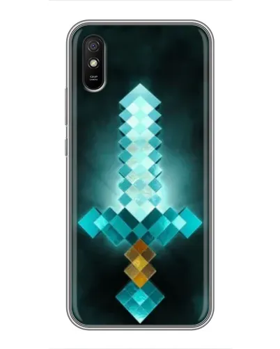 Чехол для Xiaomi Redmi 9A с картинкой «Алмазный меч неон»
