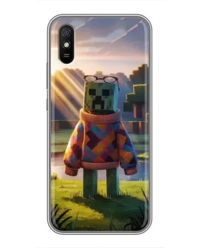 Чехол для Xiaomi Redmi 9A с картинкой «Крипер в свитере»