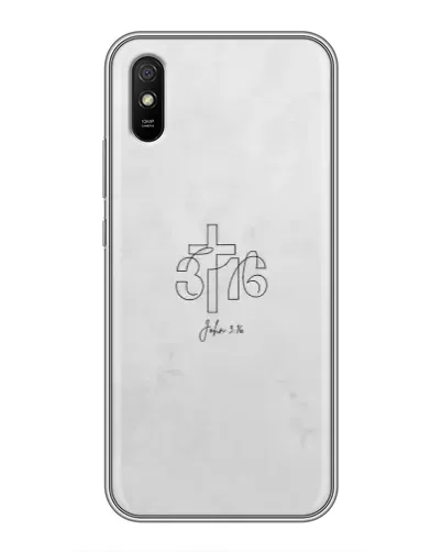 Чехол для Xiaomi Redmi 9A с картинкой «Иоанна 3:16 Крест»