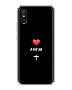 Чохол для Xiaomi Redmi 9A з картинкою «Серце - Jesus»