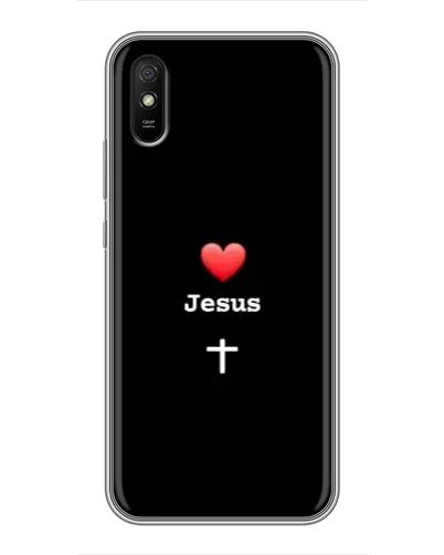 Чехол для Xiaomi Redmi 9A с картинкой «Сердце - Jesus»