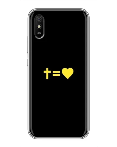 Чехол для Xiaomi Redmi 9A с картинкой «Сердце и Крест»