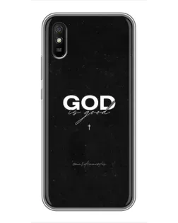 Чехол для Xiaomi Redmi 9A с картинкой «GOD — Бог над всем»