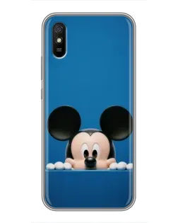 Чехол для Xiaomi Redmi 9A с картинкой «Микки выглядывает»