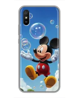 Чехол для Xiaomi Redmi 9A с картинкой «Mickey и мыльные пузыри»