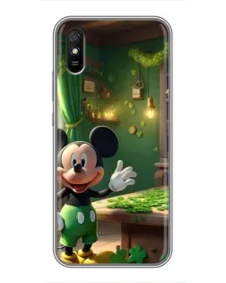 Чехол для Xiaomi Redmi 9A с картинкой «Микки в мастерской»