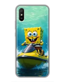 Чехол для Xiaomi Redmi 9A с картинкой «Спанч Боб на гидроцикле» Чехол для Xiaomi Redmi 9A с картинкой «Спанч Боб на гидроцикле»