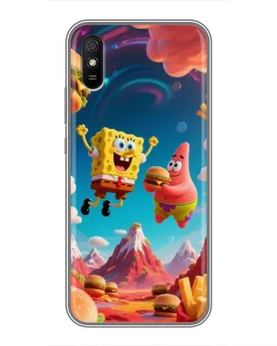 Чехол для Xiaomi Redmi 9A с картинкой «Космический фастфуд»
