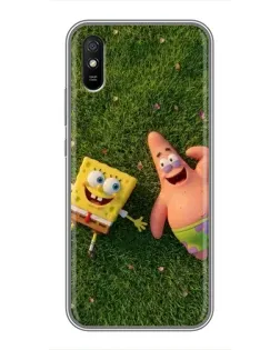 Чехол для Xiaomi Redmi 9A с картинкой «Друзья на лужайке»