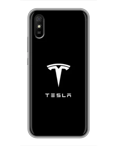 Чехол для Xiaomi Redmi 9A с картинкой «Tesla White Logo»