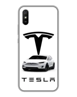 Чехол для Xiaomi Redmi 9A с картинкой «Tesla White Style»