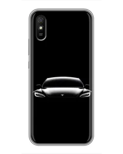 Чехол для Xiaomi Redmi 9A с картинкой «Фары Tesla Night»