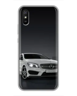 Чехол для Xiaomi Redmi 9A с картинкой «Mercedes AMG GT Silver»