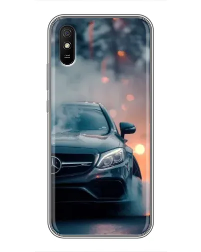 Чехол для Xiaomi Redmi 9A с картинкой «Mercedes — ночной город»