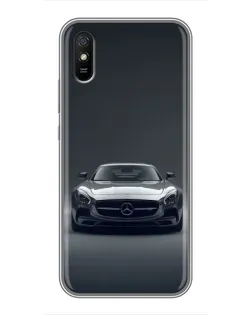 Чехол для Xiaomi Redmi 9A с картинкой «Mercedes на черном»