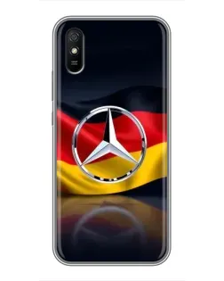 Чехол для Xiaomi Redmi 9A с картинкой «Mercedes — флаг Германии»