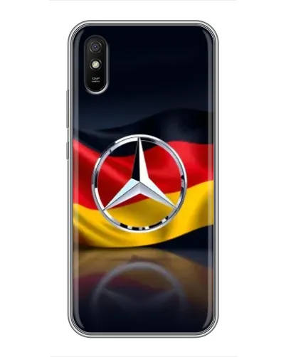 Чехол для Xiaomi Redmi 9A с картинкой «Mercedes — флаг Германии»