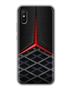 Чехол для Xiaomi Redmi 9A с картинкой «Mercedes Carbon Grid»