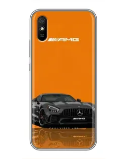 Чехол для Xiaomi Redmi 9A с картинкой «Оранжевый Mercedes AMG»