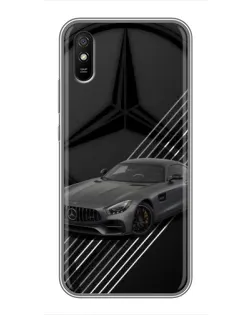Чехол для Xiaomi Redmi 9A с картинкой «Mercedes AMG — графика»