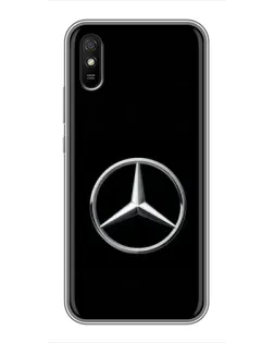Чехол для Xiaomi Redmi 9A с картинкой «Mercedes классический лого»
