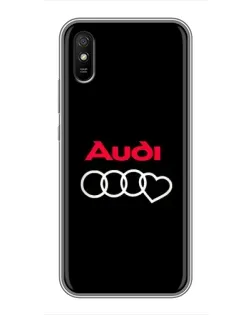 Чехол для Xiaomi Redmi 9A с картинкой «Логотип Audi Heart»