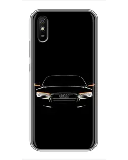 Чехол для Xiaomi Redmi 9A с картинкой «Audi — ночной контур»