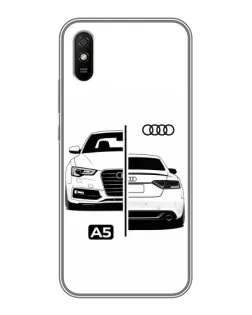 Чехол для Xiaomi Redmi 9A с картинкой «Audi — контрастный дизайн»