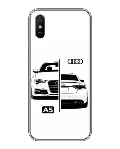 Чехол для Xiaomi Redmi 9A с картинкой «Audi — контрастный дизайн» Чехол для Xiaomi Redmi 9A с картинкой «Audi — контрастный дизайн»
