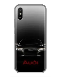 Чехол для Xiaomi Redmi 9A с картинкой «Audi — градиентный контур»