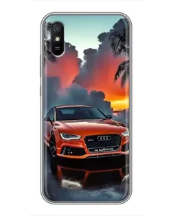 Чехол для Xiaomi Redmi 9A с картинкой «Audi — закат»