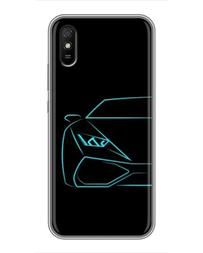 Чехол для Xiaomi Redmi 9A с картинкой «Голубой силуэт Lamborghini» Чехол для Xiaomi Redmi 9A с картинкой «Голубой силуэт Lamborghini»