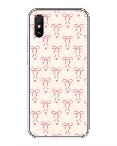 Чехол для Xiaomi Redmi 9A с картинкой «Розовые бантики Coquette»