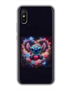 Чехол для Xiaomi Redmi 9A с картинкой «Stitch в цветах» Чехол для Xiaomi Redmi 9A с картинкой «Stitch в цветах»