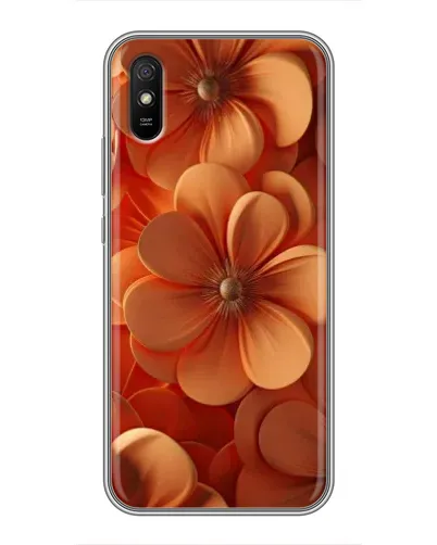 Чехол для Xiaomi Redmi 9A с картинкой «Оранжевый макро цветок»