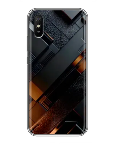Чехол для Xiaomi Redmi 9A с картинкой «Черные геометрические блоки» Чехол для Xiaomi Redmi 9A с картинкой «Черные геометрические блоки»