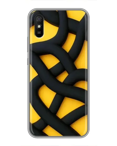 Чехол для Xiaomi Redmi 9A с картинкой «Черное желтое переплетение» Чехол для Xiaomi Redmi 9A с картинкой «Черное желтое переплетение»