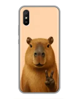 Чехол для Xiaomi Redmi 9A с картинкой «Капибара виктория»