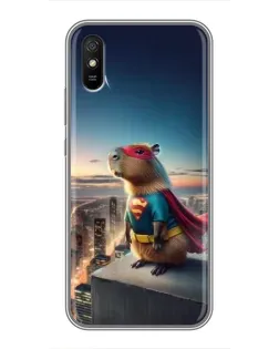 Чехол для Xiaomi Redmi 9A с картинкой «Капи-мен супергерой»