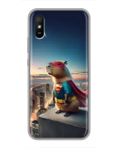 Чехол для Xiaomi Redmi 9A с картинкой «Капи-мен супергерой»
