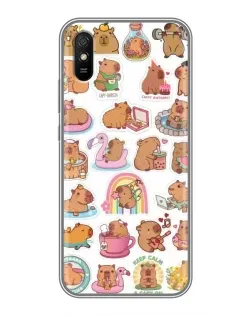 Чехол для Xiaomi Redmi 9A с картинкой «Капибары набор»