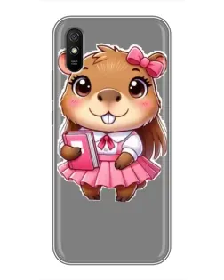 Чехол для Xiaomi Redmi 9A с картинкой «Девочка капибара»