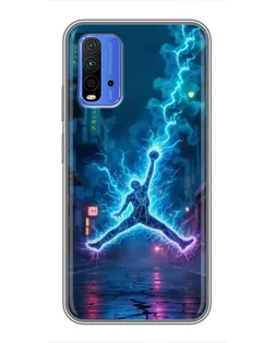 Чохол для Xiaomi Redmi 9T з картинкою «Jordan Gold Jumpman»