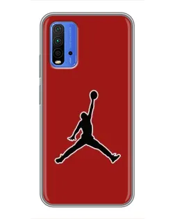 Чохол для Xiaomi Redmi 9T з картинкою «Jordan Red Back»
