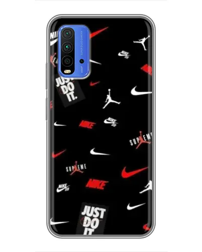 Чохол для Xiaomi Redmi 9T з картинкою «Nike Mix Pattern»