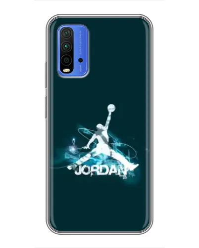 Чохол для Xiaomi Redmi 9T з картинкою «Jordan Blue Fire»