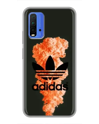 Чохол для Xiaomi Redmi 9T з картинкою «Помаранчевий дим Adidas»