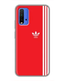 Чохол для Xiaomi Redmi 9T з картинкою «Червоний мінімалізм Adidas»